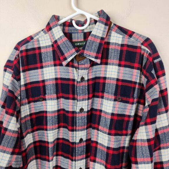 Orvis The Perfect Flannel Long Sleeve Full Button Down Schacket XXL - Picture 3 of 7